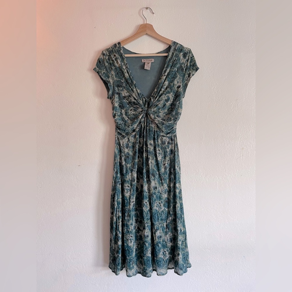 Jigsaw UK dressy flowy dress, lovely, green tones, sz S
